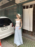 Summer Flounce Layer Long Skirts